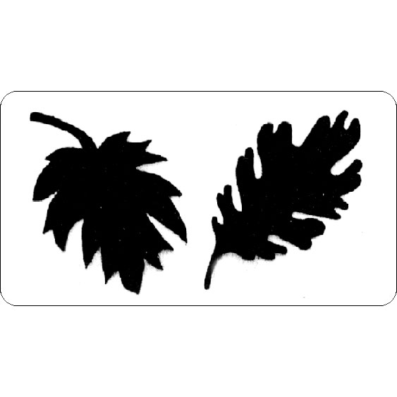 Embossing-Messingschablone -Blätter-