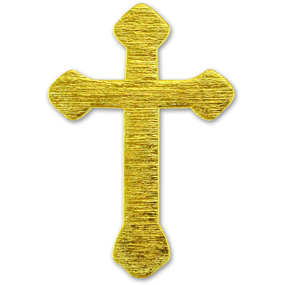 Kreuz aus Holz, 24 Stück im Beutel, gold