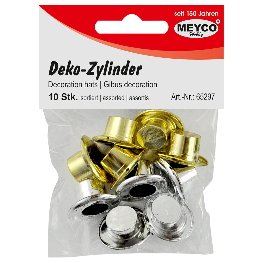 Deko-Zylinder -gold & silber-