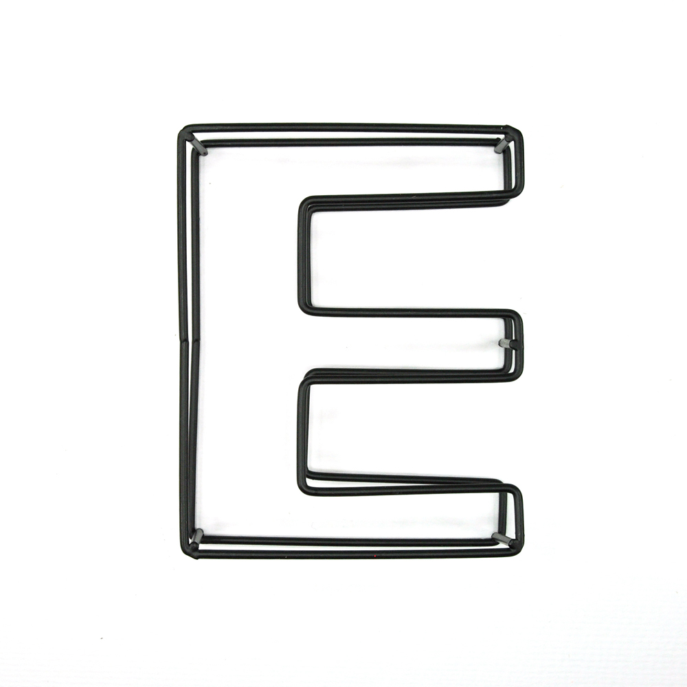 Draht-Buchstaben "E" 9 x 3 x 10cm