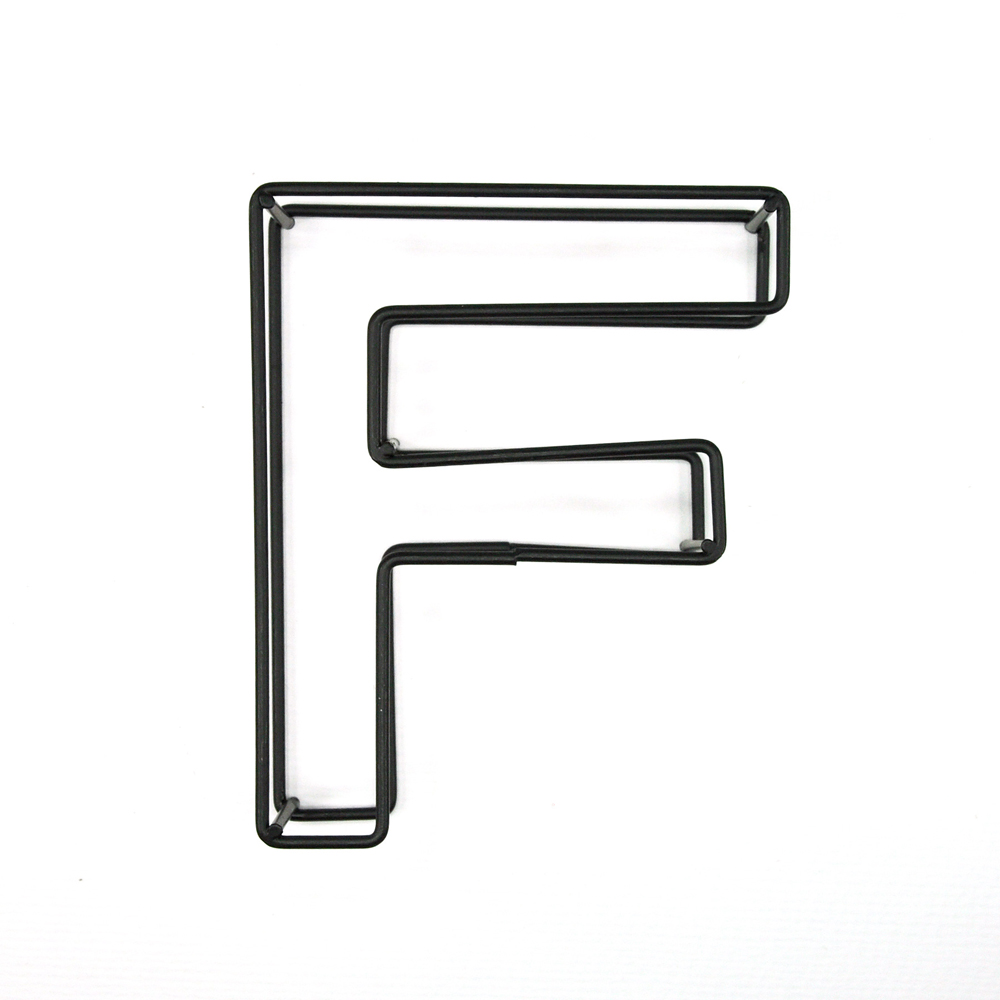 Draht-Buchstaben "F" 9 x 3 x 10cm