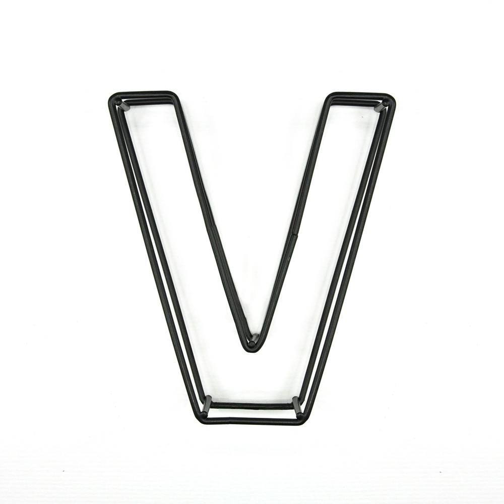 Draht-Buchstaben "V" 9 x 3 x 10cm